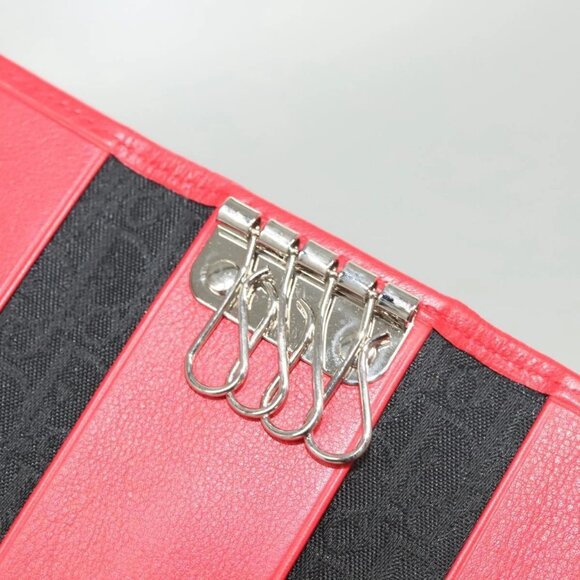 Christian Dior Hardcore Key Case Canvas White Red Auth - Picture 10 of 16